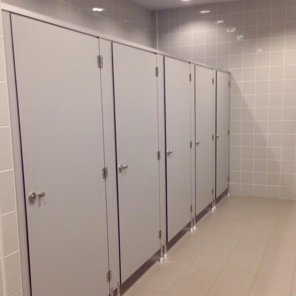 L'aménagement des espaces sanitaires avec la cabine collective modulable sur mesure.